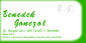 benedek gonczol business card